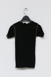 BASERANGE ribbed cotton short sleeve TTVS-RB-WI21 black